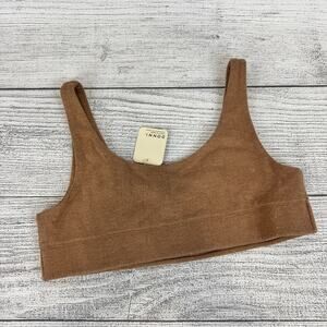Donni Women's Tan Soft Lounge Scoop Neck Bralette Size XXL